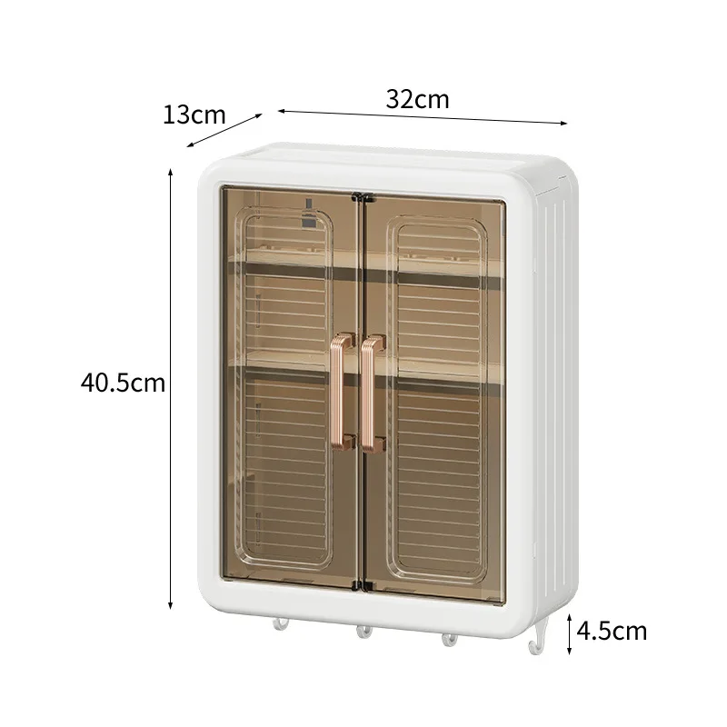 Wall Mounted Bathroom Storage Box Home Kitchen Organizer Waterproof Large Capacity Makeup Skincare Perfume Cream Jewelry Holder