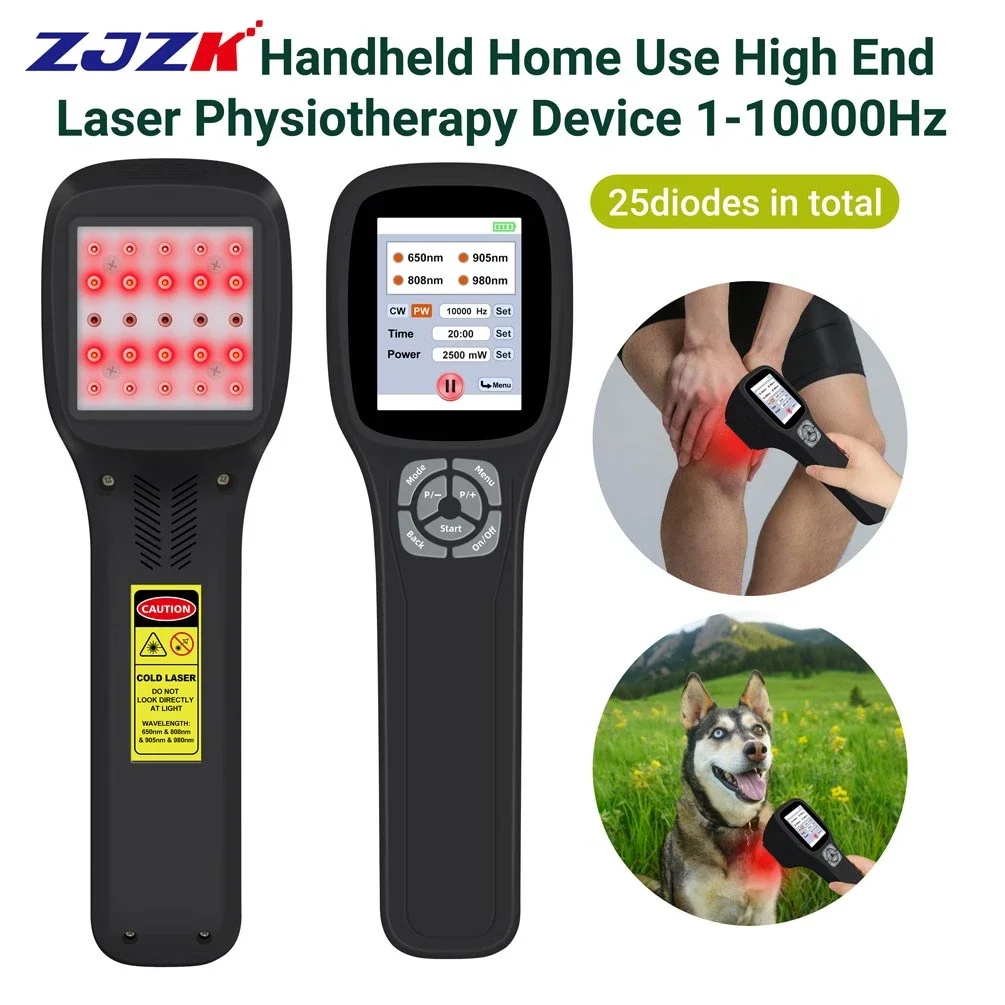 ZJZK Home Use LLLT Red NIR Light Therapy Machine 650nm 808nm 905nm 980nm for Osteoarthritis Sciatica Neuropathy Deep Tissue