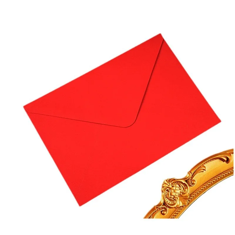 100pcs Classical White red Kraft Blank Mini Paper Window Envelopes Wedding Invitation Envelope Gift Envelope