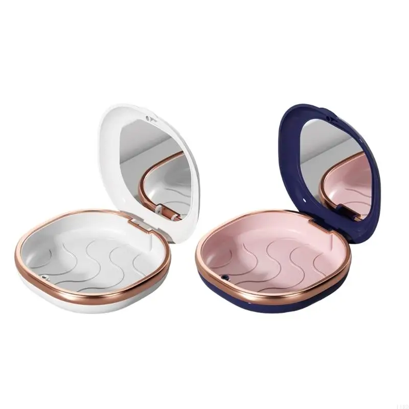 

L8RD Retainer Case,Denture Case,Orthodontic Mouth Guard Case Night Guard Case Container Storage Holder Brace Case