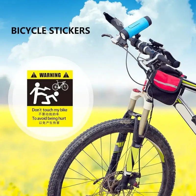 DONT TOUCH MY BIKE Sticker Scratch-Resistant Protect Warning Sticker Waterproof Self Adhesive Cycling Accessories