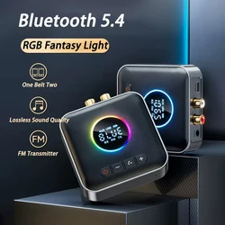 Ricevitore trasmettitore Bluetooth 5.4 3 in 1 trasmettitore modulatore FM 3.5MM AUX Type-C interfaccia multipunto musica Hifi di qualità CD