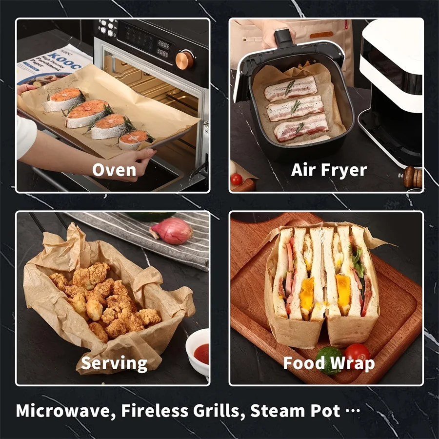 Parchment Paper Non-Stick Baking Mats Unbleached for Baking Cookies Cooking Air Fryer Oven Grilling Freeze Dryer Ray Mats