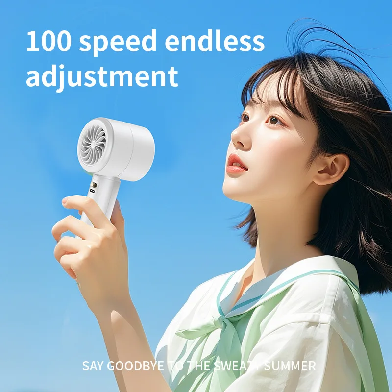 USB Mini Portable 100-Speed N68 High-Speed Handheld Turbo Fan New Foldable Plastic Desktop Small Fan for Household Use view 4