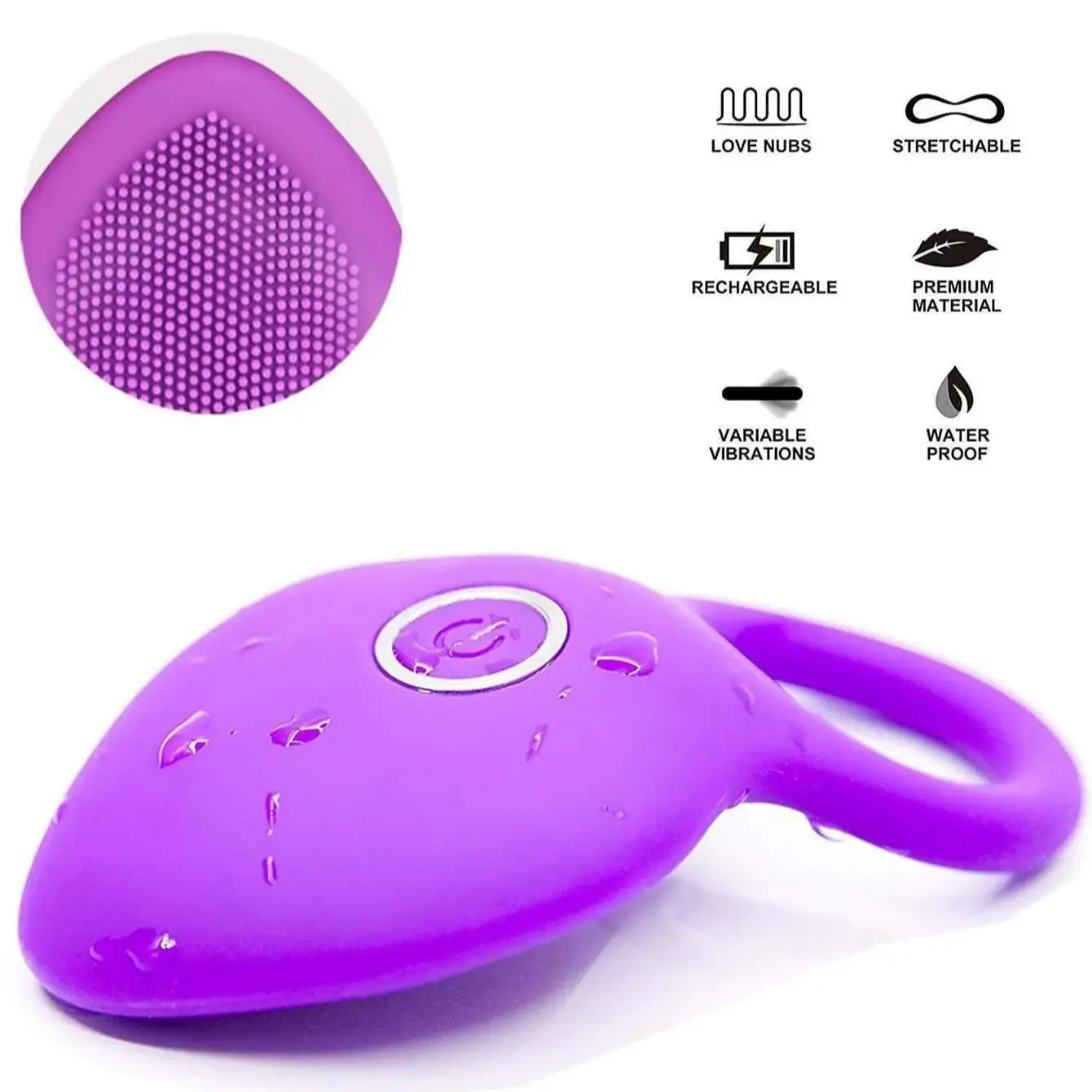 Penis Ring Vibrating Clitoris Stimulator Vibro Delay Lick Vagina Orgasm Lock Fine Sleeve Vibrator G Spot Sex Couple Toys