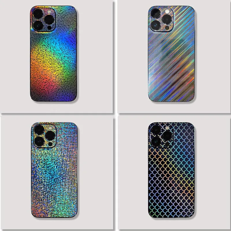 FONLYU 50 sztuk przezroczysty kryształ laserowy tylna folia naklejki na telefon komórkowy 3D tylna pokrywa Protector do maszyny do cięcia Cutter — zdjęcie 7