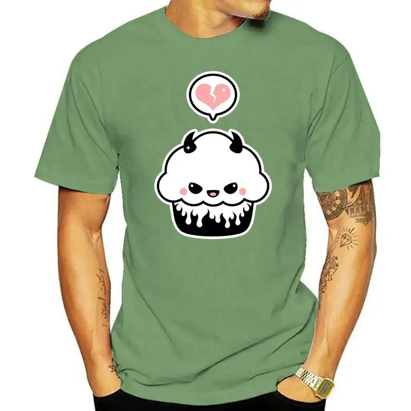 Men t-shirt Kawaii Evil Cupcake tshirt Women t shirt