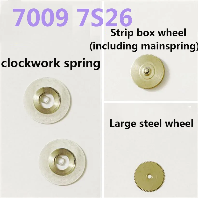 

For Seiko 7009 7S26 A/B Movement Clockwork Spring Strip Box Wheel(including Mainspring) Large Steel Wheel Watch Accessories