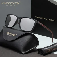 KINGSEVEN, gafas de sol polarizadas a la moda para hombres y mujeres, protección UV400, gafas de pesca rectangulares Casaul, gafas clásicas para conducir al aire libre