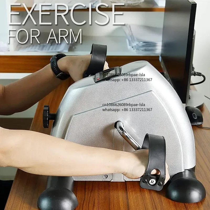 Under Desk Bike Pedal Exerciser Portable Foot Cycle Leg Peddler Machine with LCD Screen Displays
