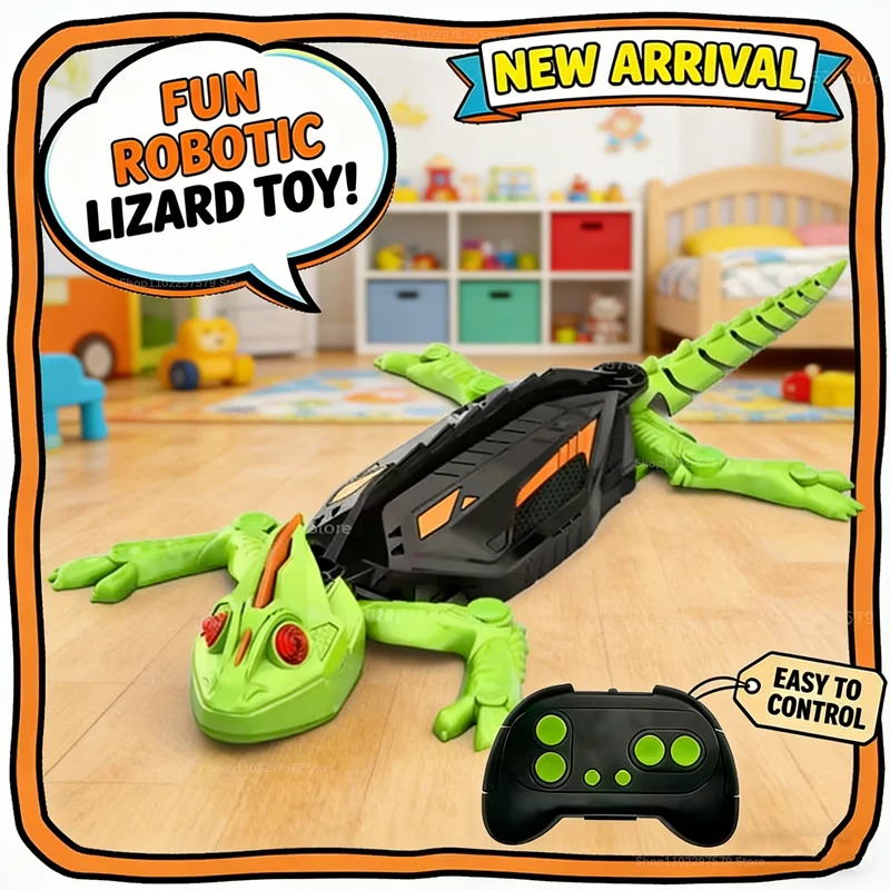 New Realistic Biomimetic RC Wall Climbing Lizard Robot Toys, Remote Control Gecko That Climbs Glass&Smooth Walls Christmas Gifts