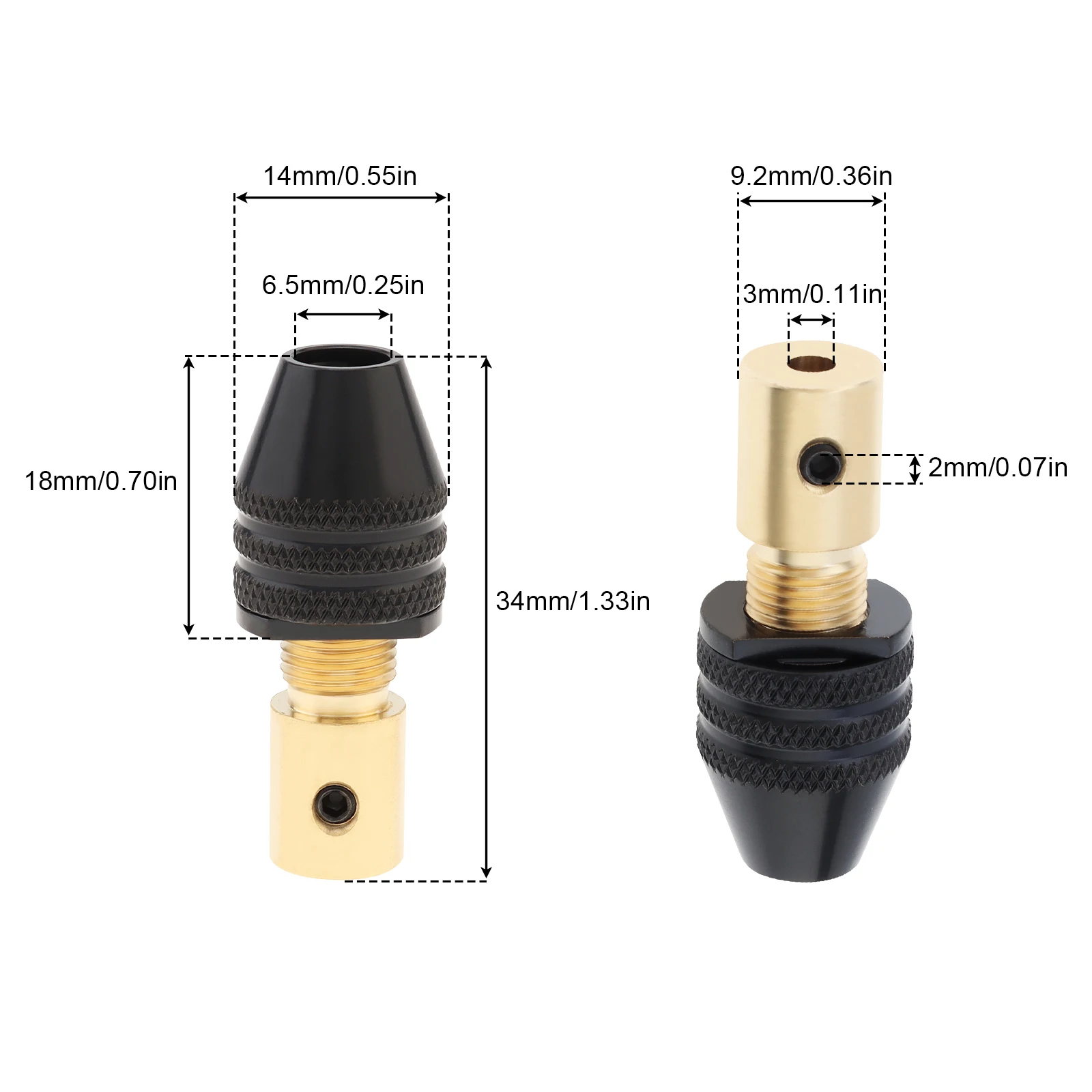 3.17mm Drill Chuck Electric Motor Shaft Mini Chuck Fixture Clamp Adapter 0.5mm-3.2mm Drill Bit Micro Chuck Fixing Device