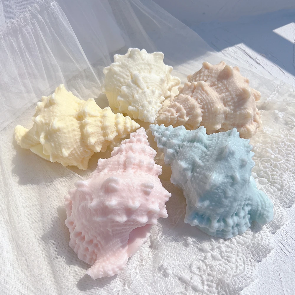 Sea Shell Candle Molds Murex Seashell Soy Wax Mold Beach Decor Mouthed Spikey Conch Resin Silicone Mould