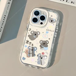 Hollow Koala Phone Case For iPhone 14 Pro Max 15 11 12 13 XR 8 7 Plus X XS SE 2020 2022 Soft Silicone Cover