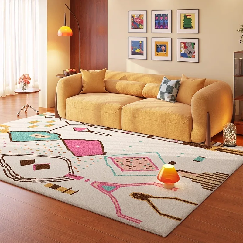 

Creative High-end Bedroom Bedside Rug Artistic Abstract Living Room Carpet Modern Minimalist Home Decor Coffee Table Mat Tapis