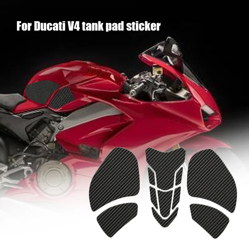 Motorcycle Protection Gasoline Anti Scratch Sticky Decal Fuel Tank Pad Protector Cover For Panigale V4S Streetfighter V4S 20