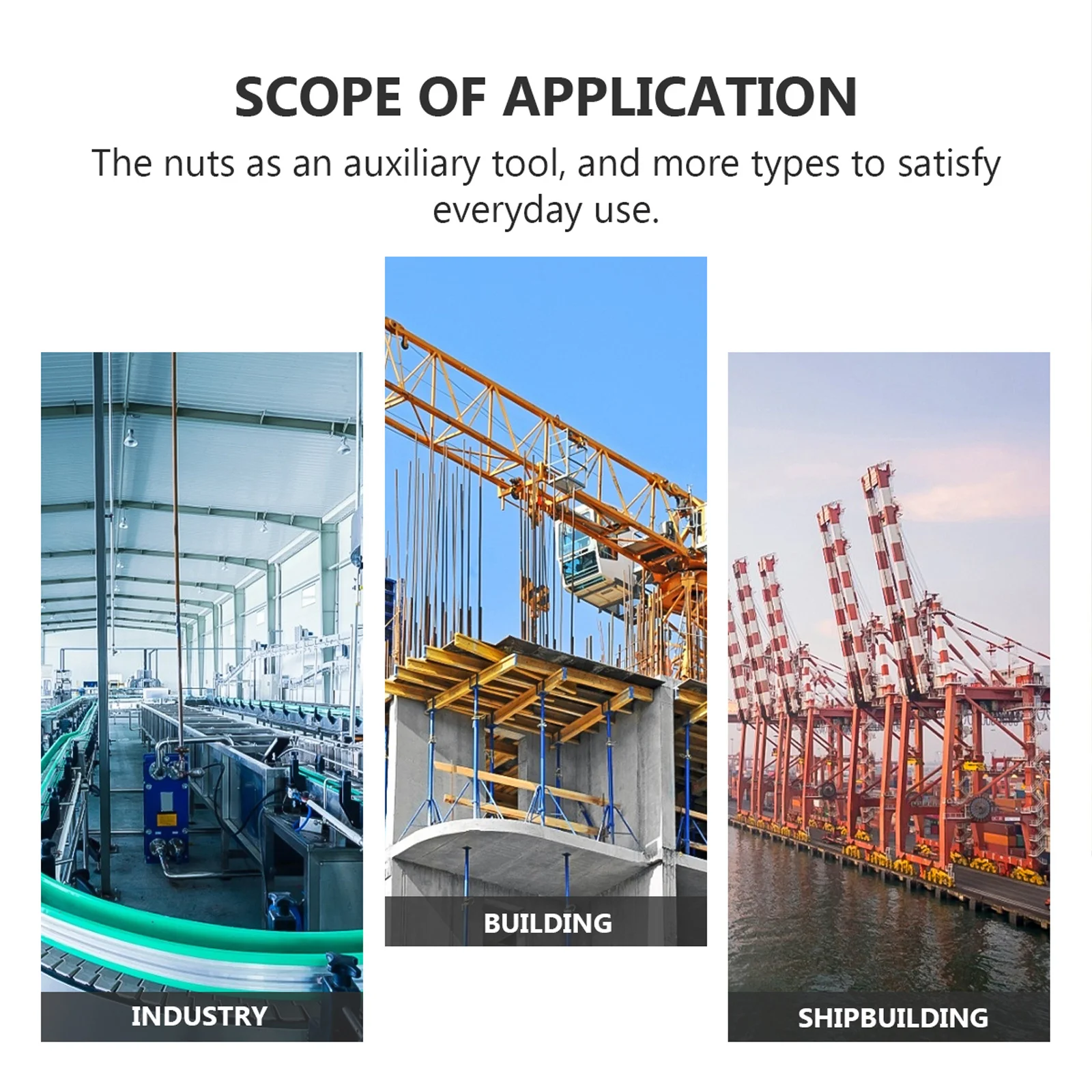 

3Pcs M10 Stainless Steel Durable Hand Tightening Fasteners Parts for Electronics Machinery Furniture