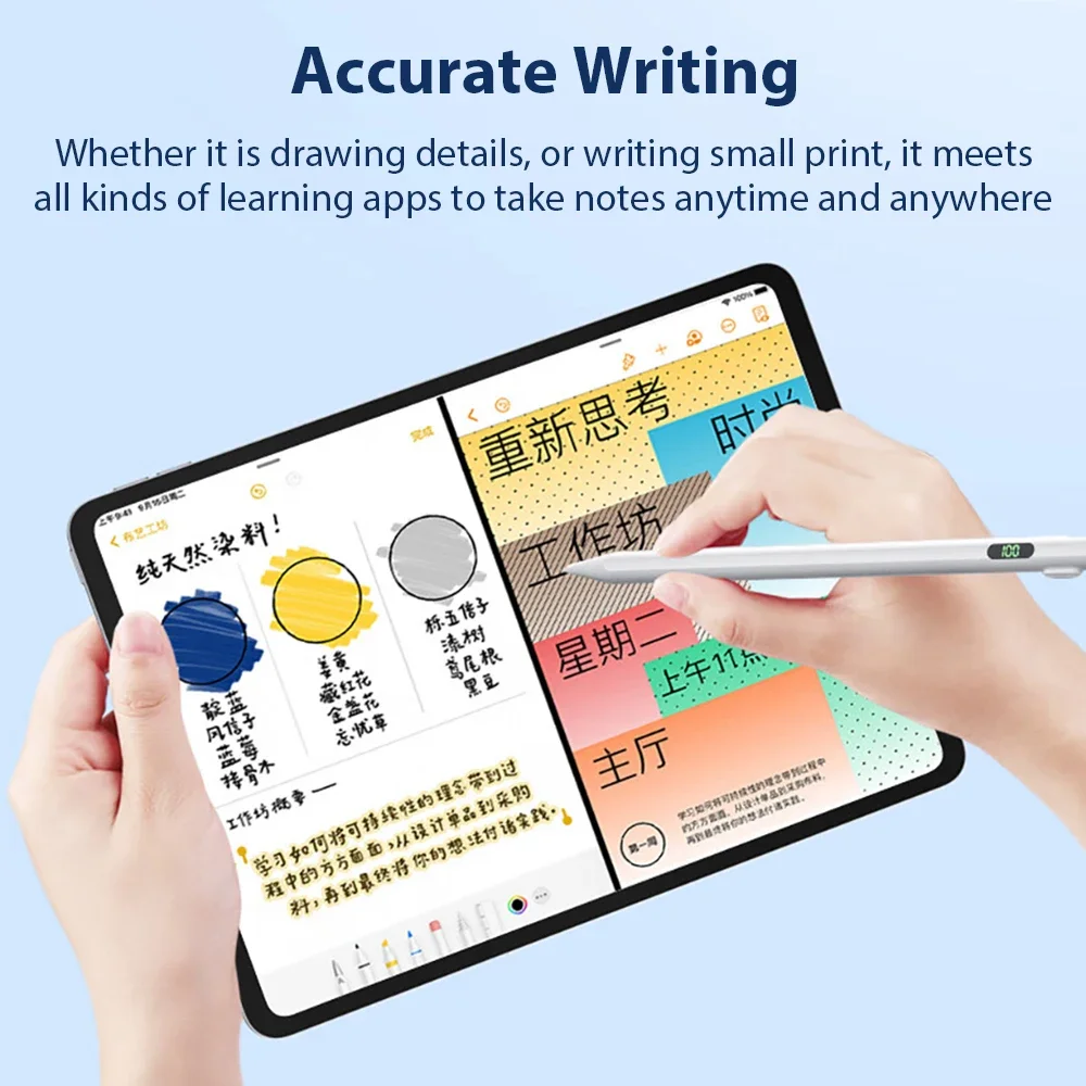 Immagine 6: Penna Stilo Universale con Display Digitale LED, Penna Touch Screen per iOS Android Windows iPad Samsung Huawei Xiaomi Tablet