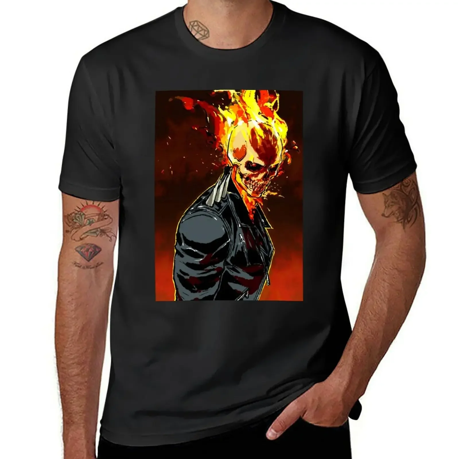 

Ghost Rider T-Shirt customs boys whites men clothings