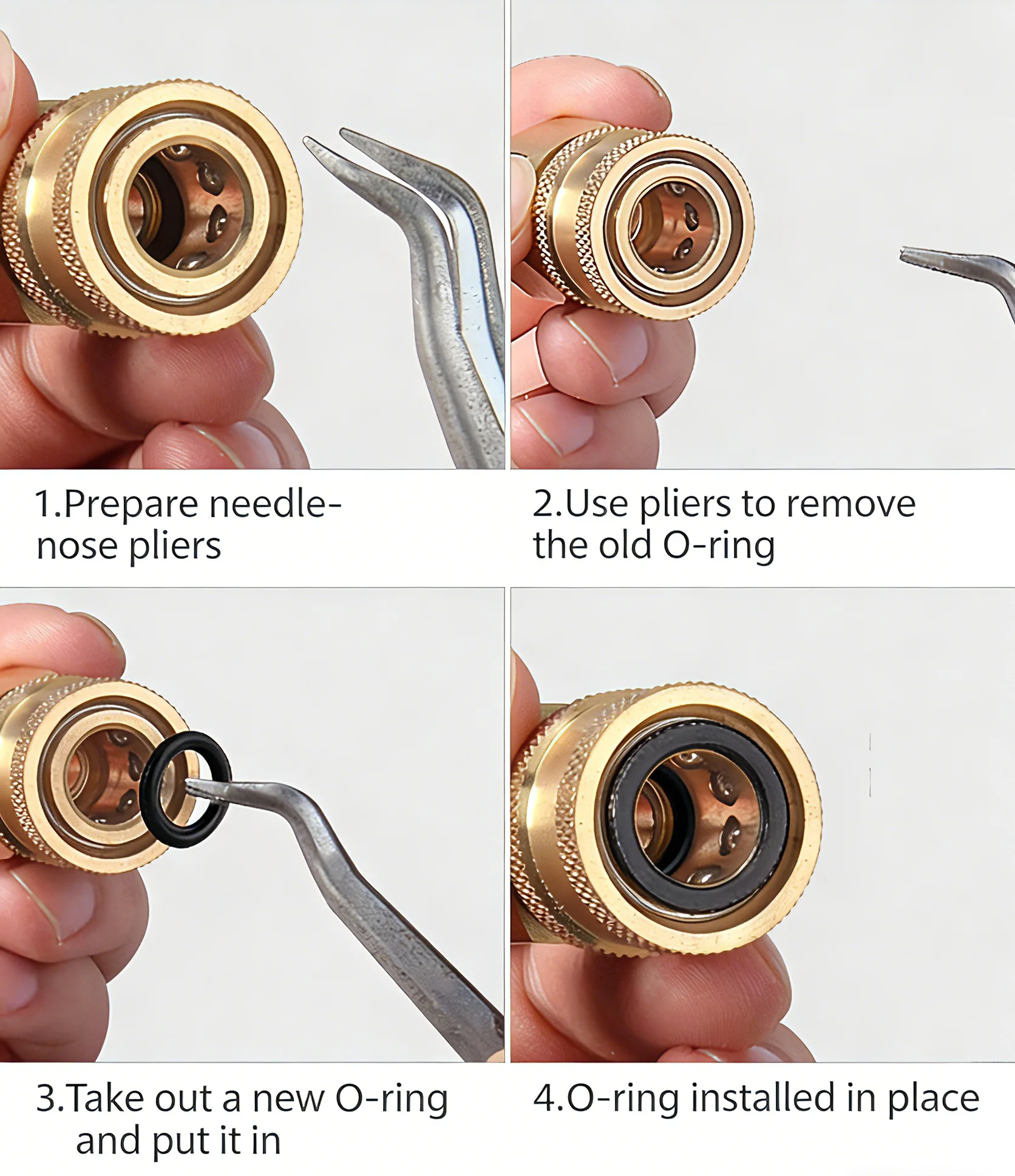 O-Ring Hochdruckreiniger O-Ringe für Pumpenschlauch Pistole Sprühlanze 3/8" Schnellkupplung Adapter Düse Hochtemperatur-Gummi NBR-Dichtung – Detail 2