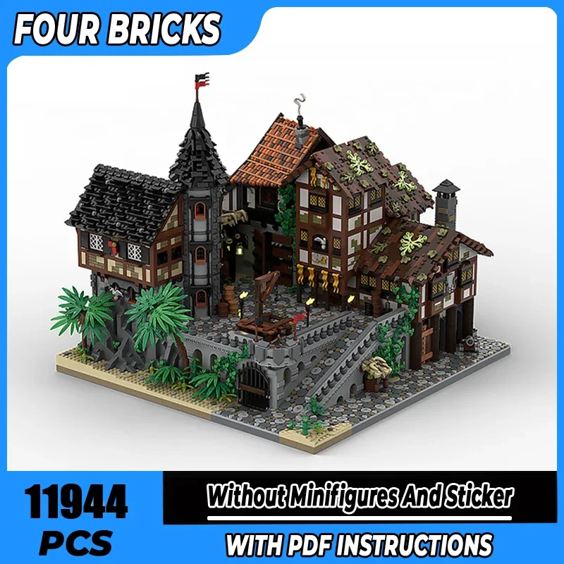 

Строительные блоки Moc, порт, соваж, галлоны, холм, технология, модульные кирпичи, модель, подарки, рождественские игрушки, наборы «сделай сам», сборка