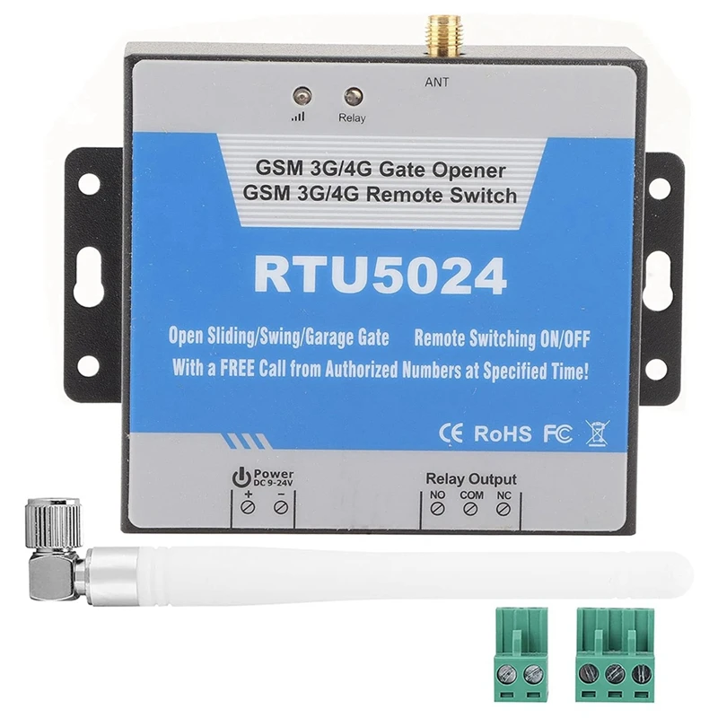 RTU5024 GSM 게이트 오프너, 휴대폰 액세스 컨트롤러, 원격 4G GSM 게이트 제어 스위치 