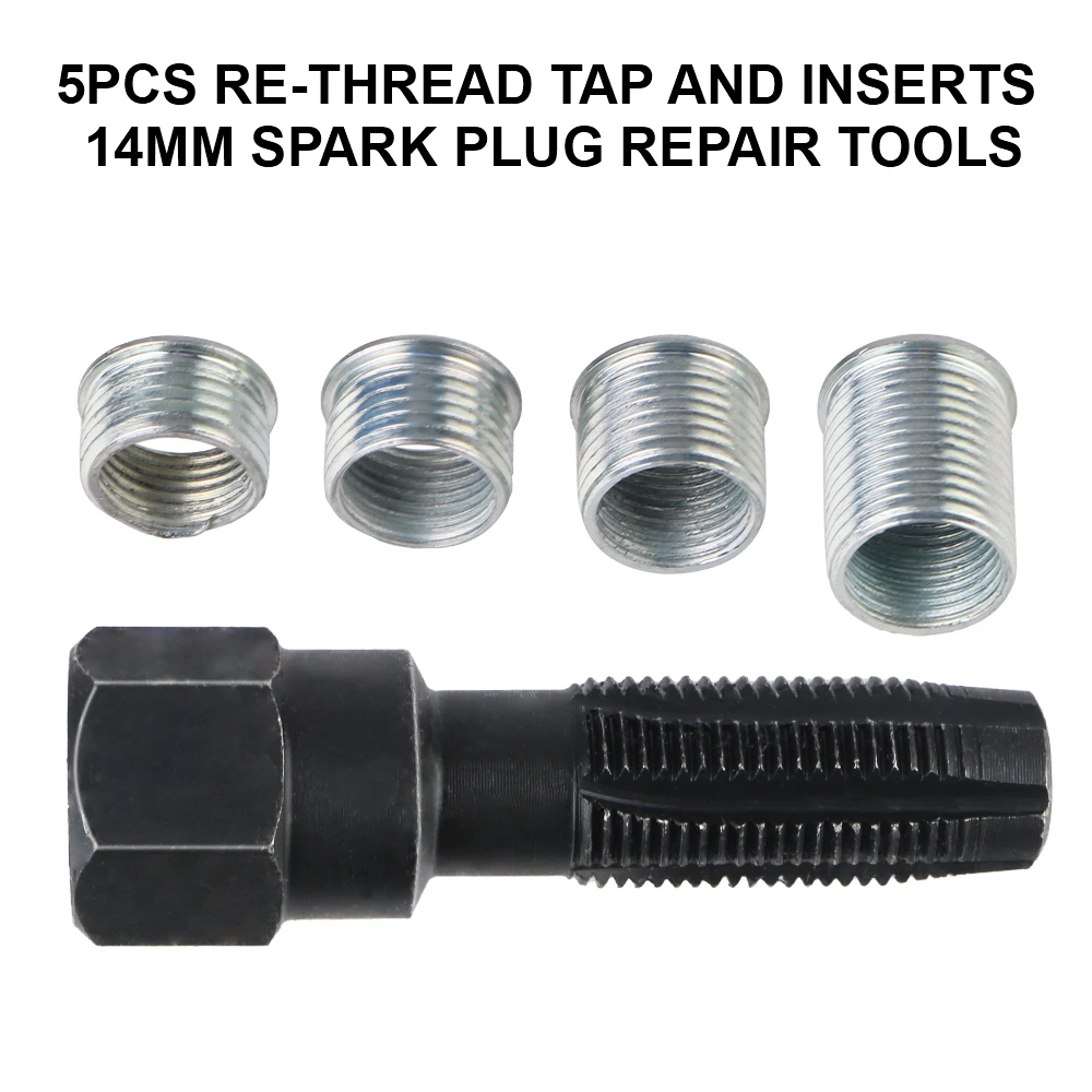 Car Accessories Thread Repair Kit Spark Plug Rethreader Kit 1 Set 14mm M14 x 1.25 Car Cylinder Spark Plug Thread Repair Tool