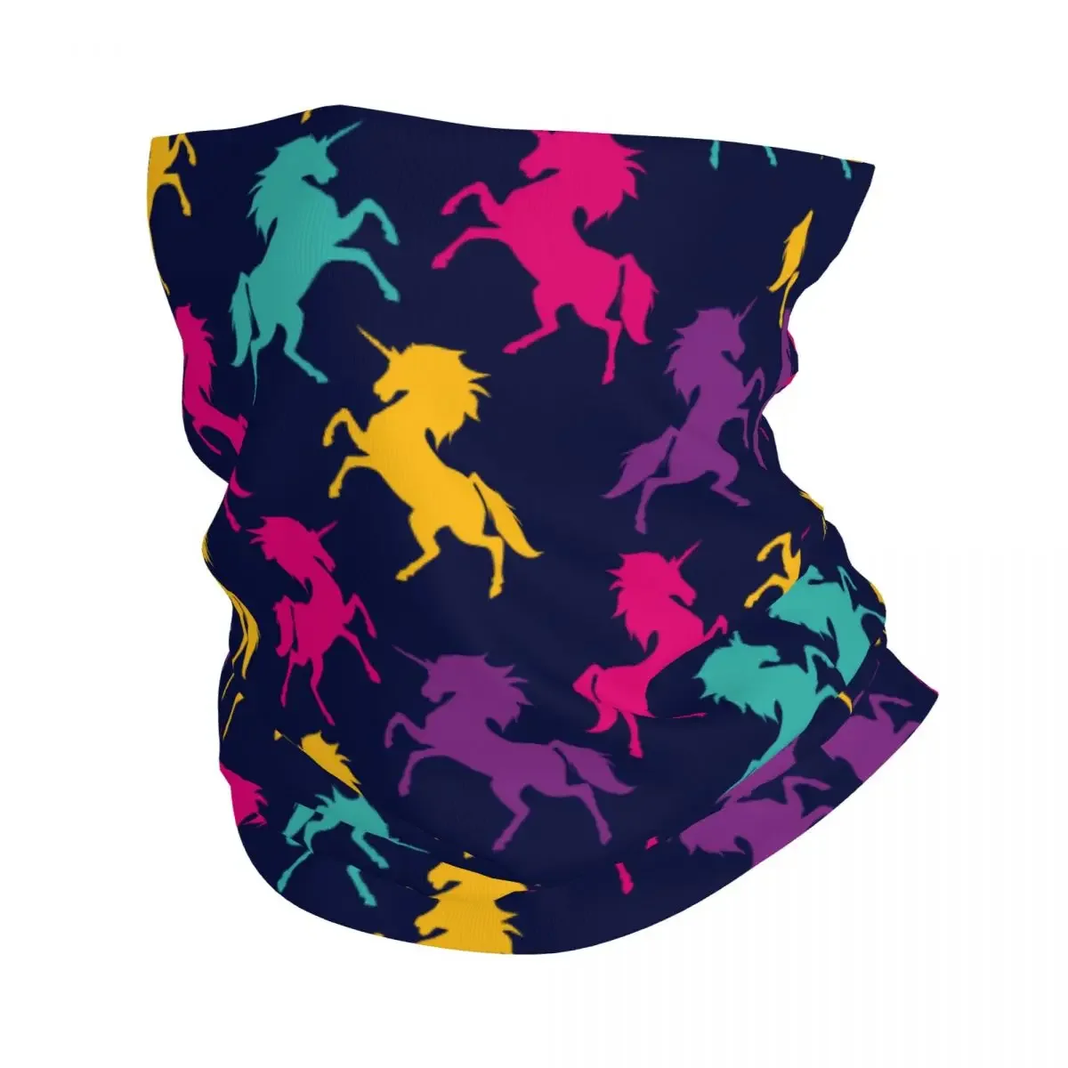 Colorful Unicorn Bandana Neck Cover Printed Balaclavas Wrap Scarf Multi-use Headwear Hiking Unisex Adult Winter