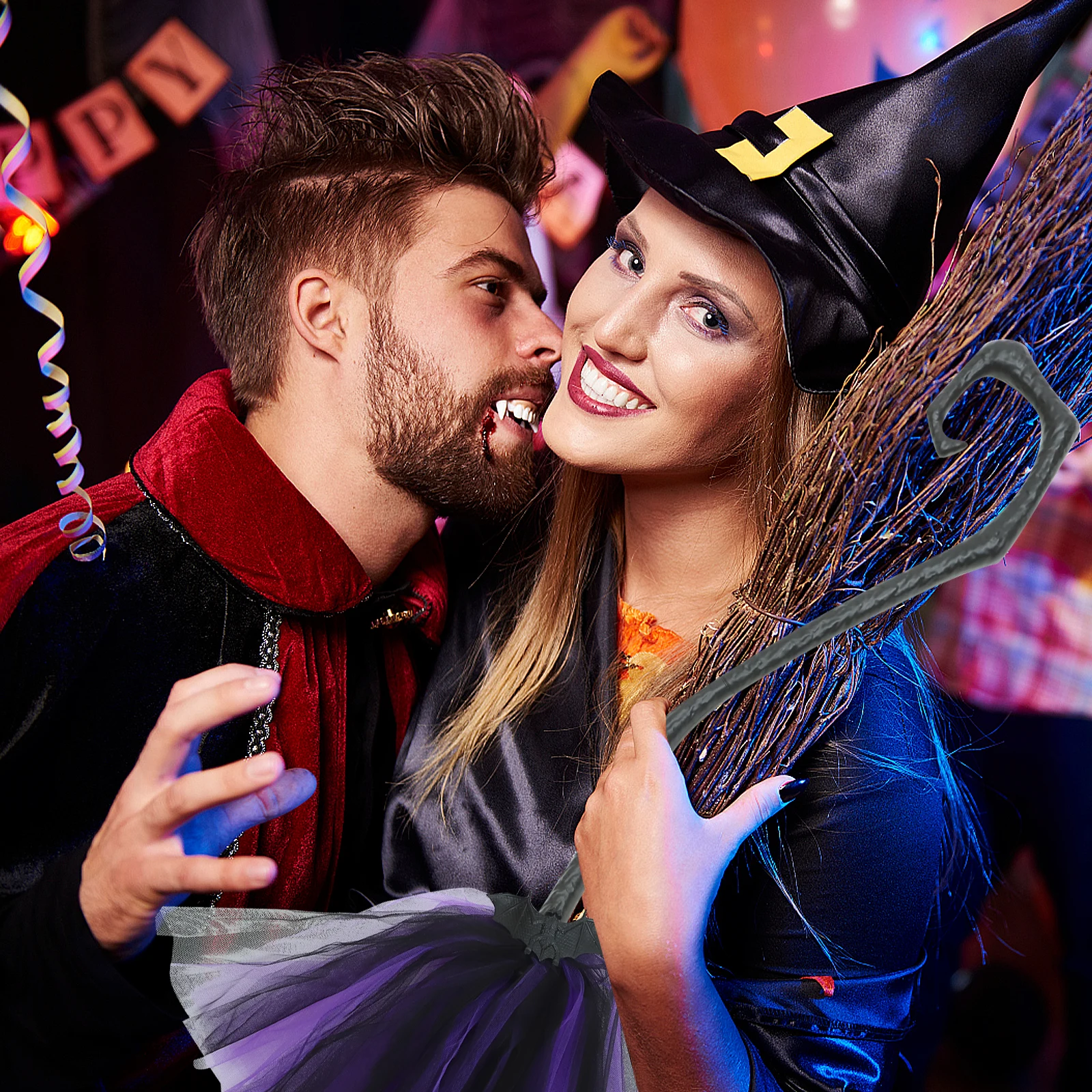 

Halloween Witches Broomstick Cosplay Prop Detachable Broom For Party Costume Stage Decoration Wear Resistant Comfortable Hold