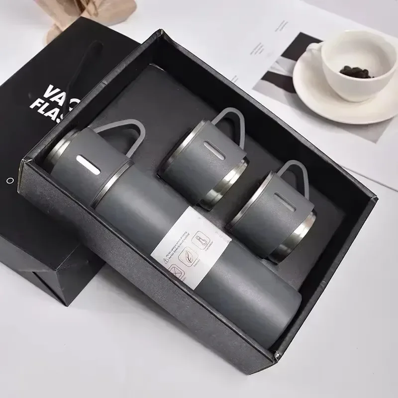 304 Stainless Steel Vacuum Coffee Thermos, Travel Water Bottle with Cup Lid, Hot & Cold Retention for Business & Outdoor