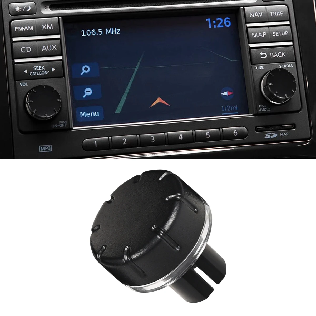 Radio Knob Button Volume Stereo Tuner FOR NISSAN QASHQAI - JUKE - NOTE-MICRA AK