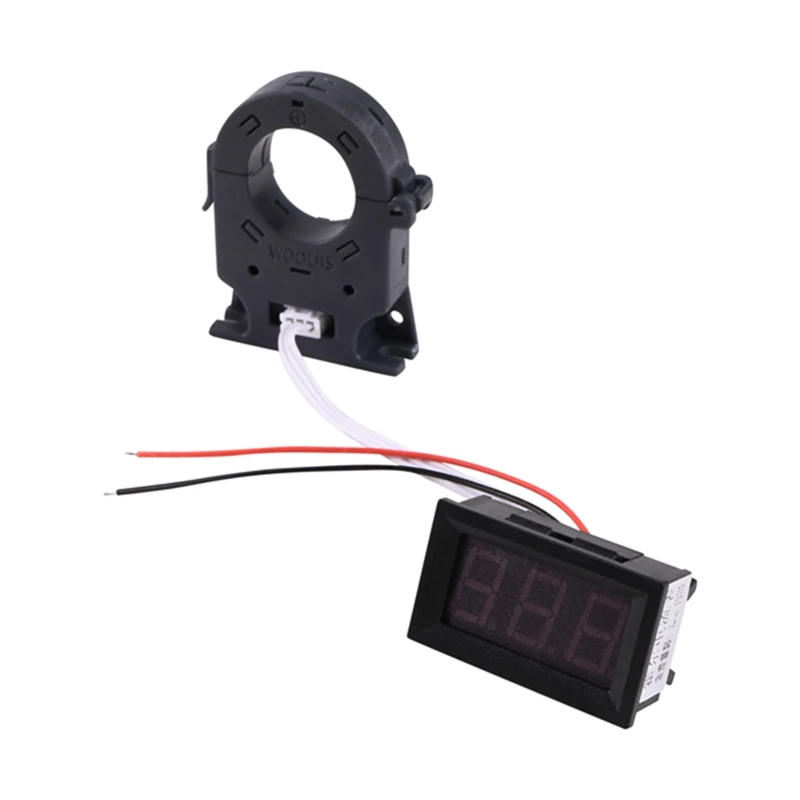

100A Digital Hall Ammeter Open-End Hall Voltmeter Single Display Isolated Voltmeter Hall Current Voltmeter LED Meter DC 100A
