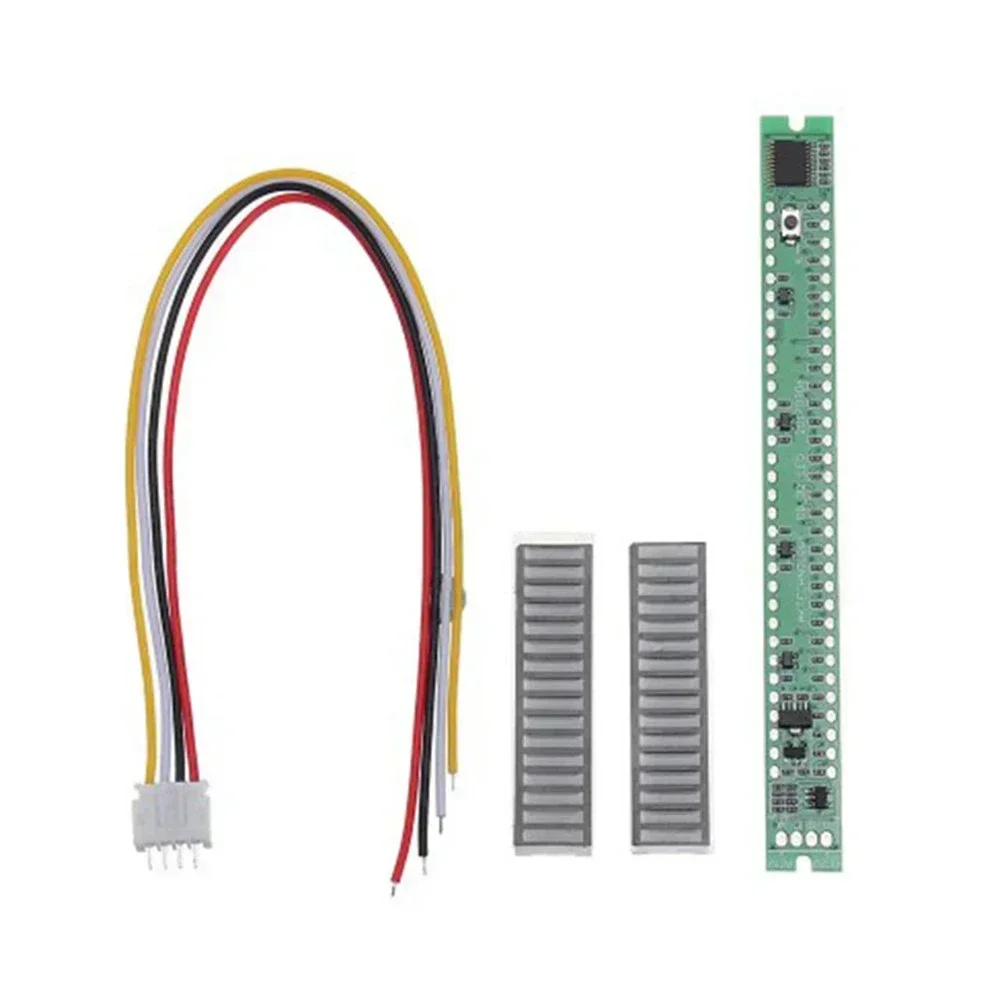 Music Sound 32 Level Indicator VU Meter 24 Green + 8 Red Color Level Indicator 32 Liquid LED Bars 4Pin Cable Parctical