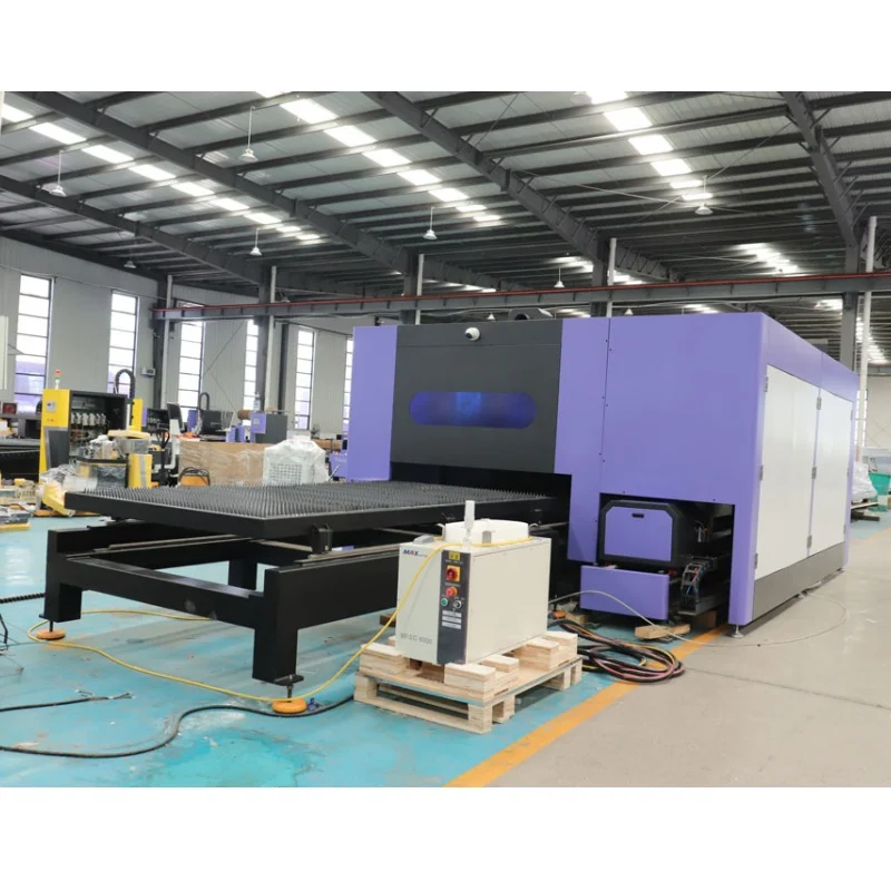 AKJ1530FBCR Laser Cutting Machine with Double Exchange Platform Plate Welding Heavy Work Bed with Stable Transmission