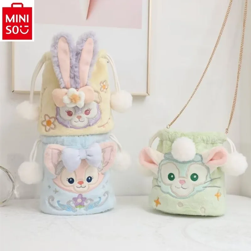 

MINISO Disney Fashion Embroidery Cartoon Star Dew Bundle Pocket Cosmetics Women's Mobile Phone Storage Chain Crossbody Bag