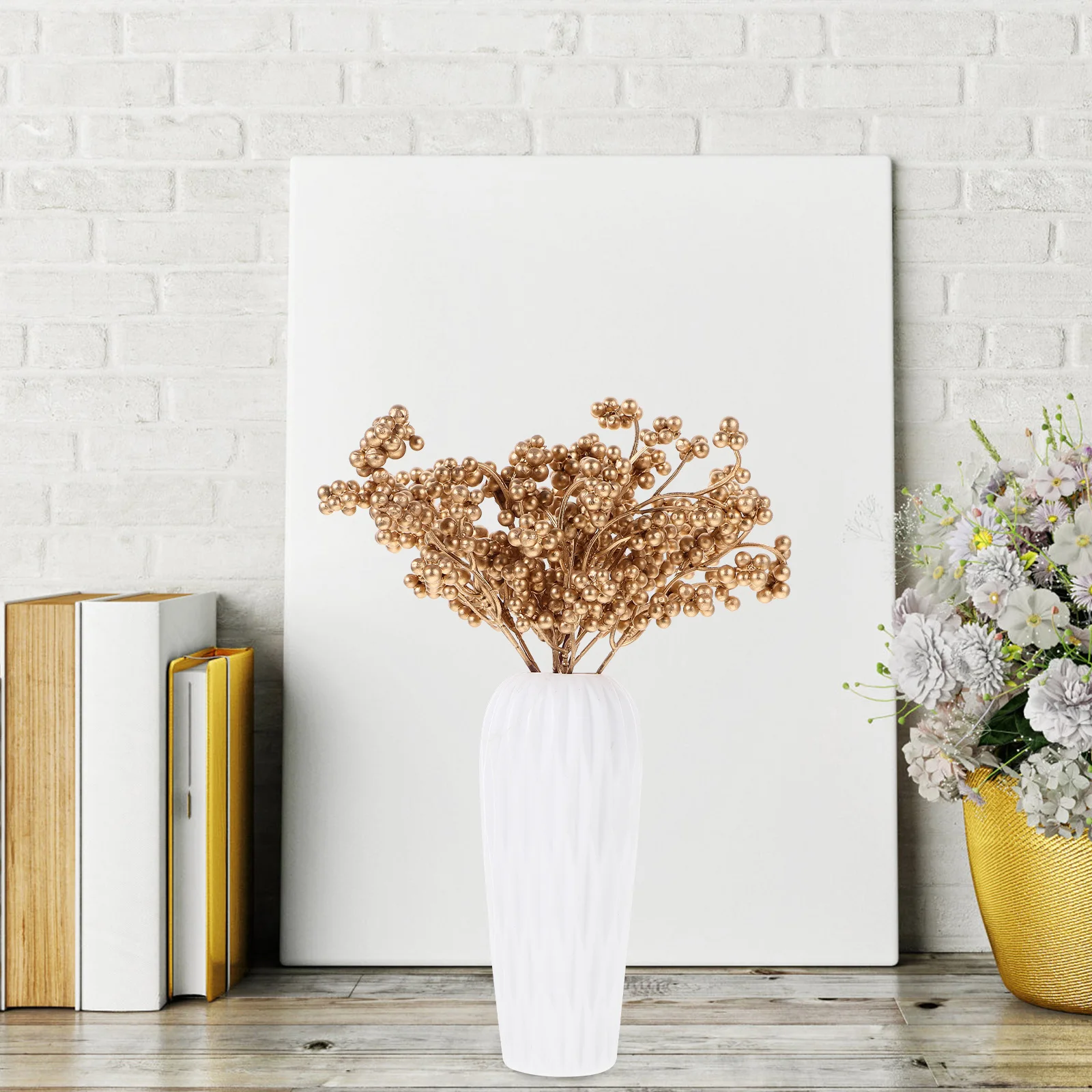 

12Pcs Artificial Christmas Berry Stems Plastic Simulation Berry Branches DIY Holiday Flower Decoration Christmas Decoration