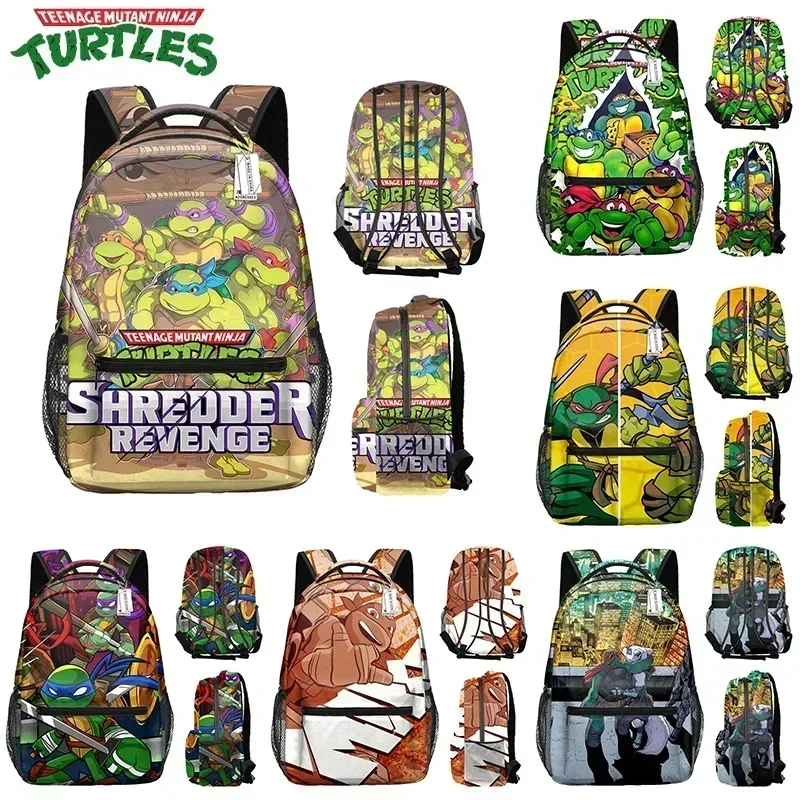 

Anime Teenage Mutant Ninja Turtles Backpack Cute Cartoon Schoolbag TMNT Cosplay Backpack Large Capacity Travel Laptop Bags Gift