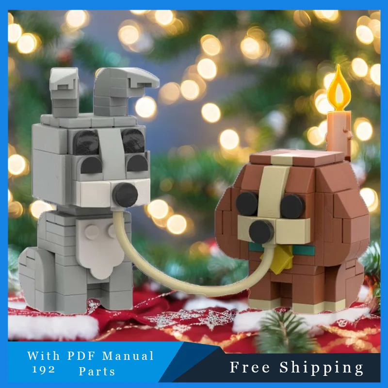 192 pçs moc diferentes cães blocos de construção modelo montagem educacional diy tijolos técnicos brinquedo conjunto para meninos presente festival