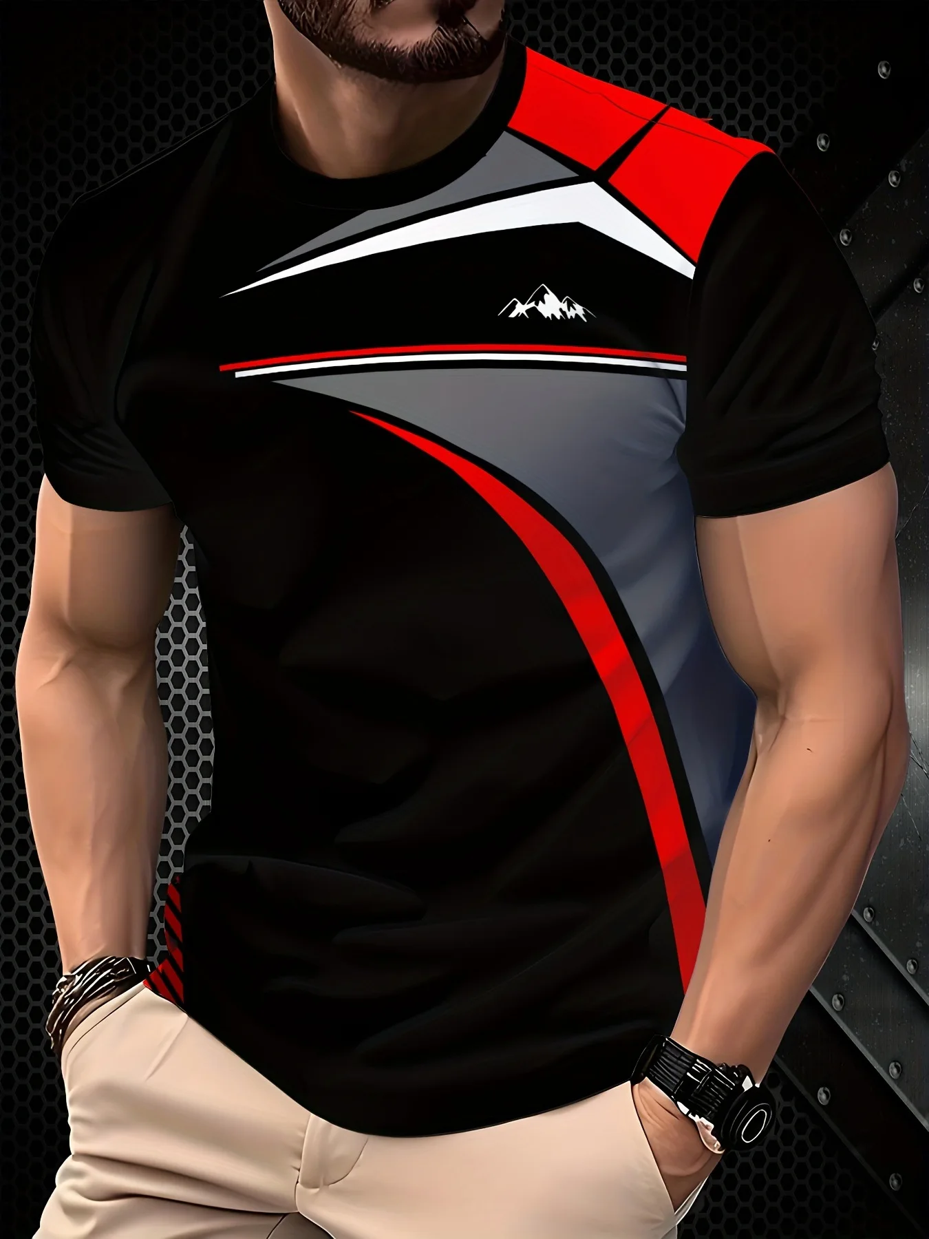 

New Summer Fashion Men's Striped T-Shirts Short Sleeve 3D Printed Street Trend Male T Shirt 6XL Plus Size Casual Tops
