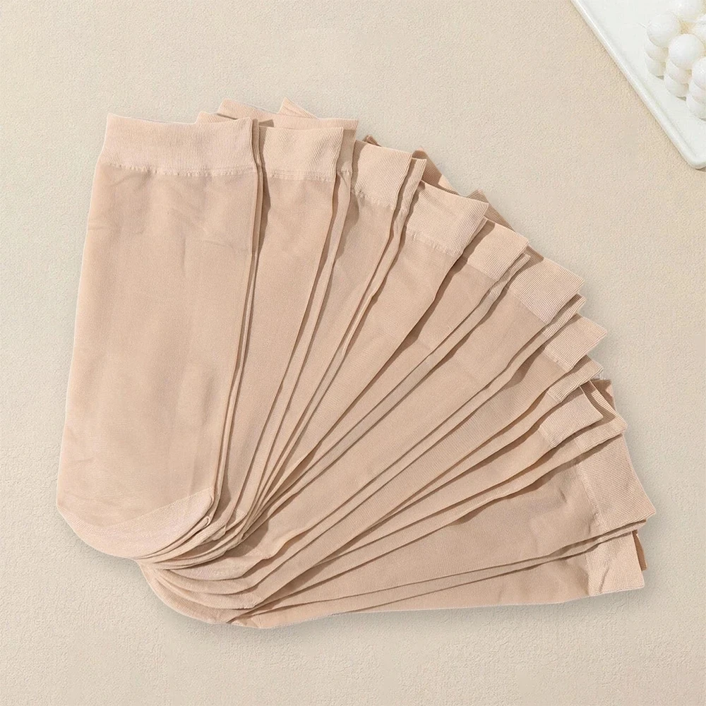 

10/20 Pairs Crystal Silk Women Short Socks Summer Breathability Lightweight Comfortable Without Hook Silk Women Casual Socks