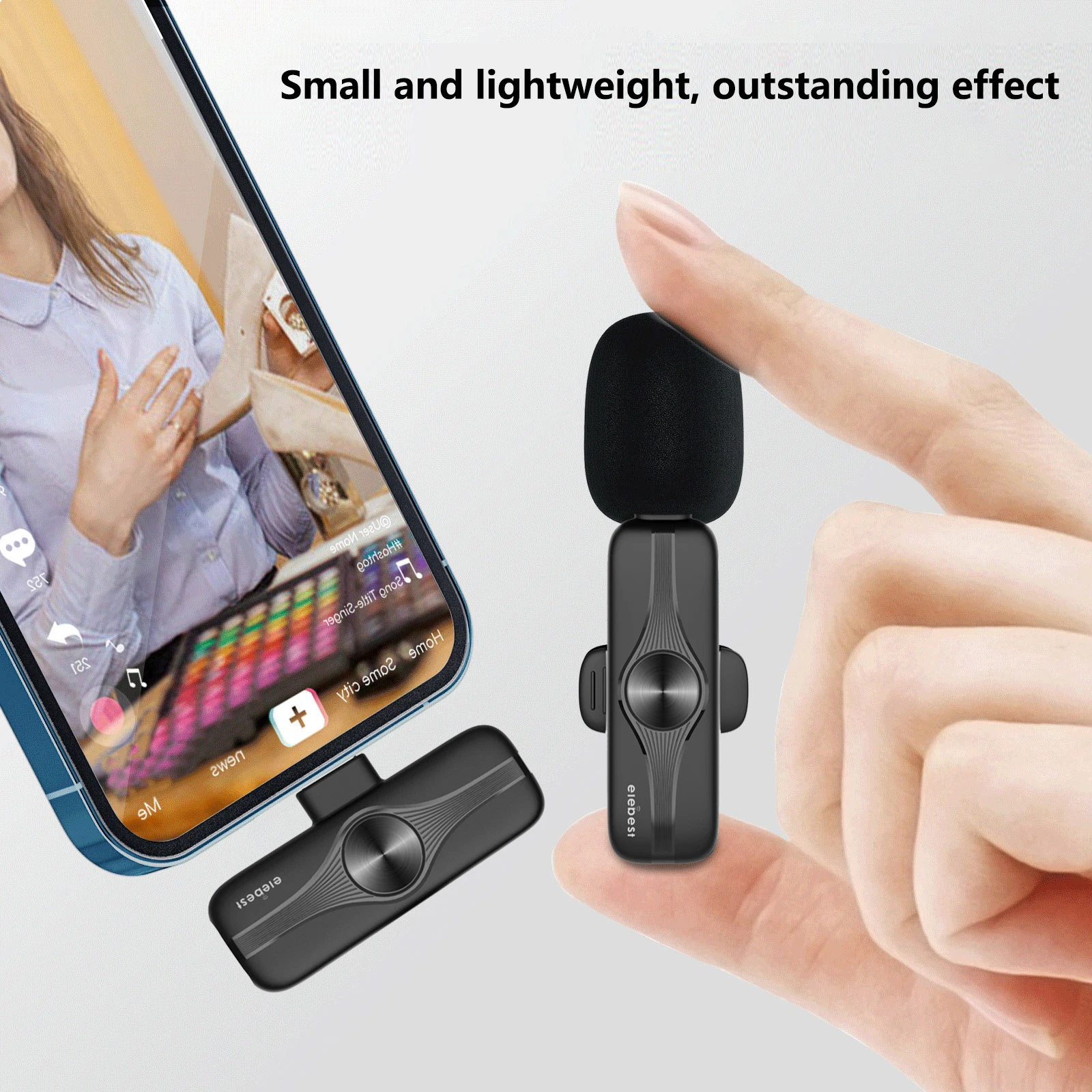 Lavalier Wireless Microphone Outdoor Mobile Phone Live Douyin Kuaishou Short Video WIFI Radio Noise Reduction Small Microphone