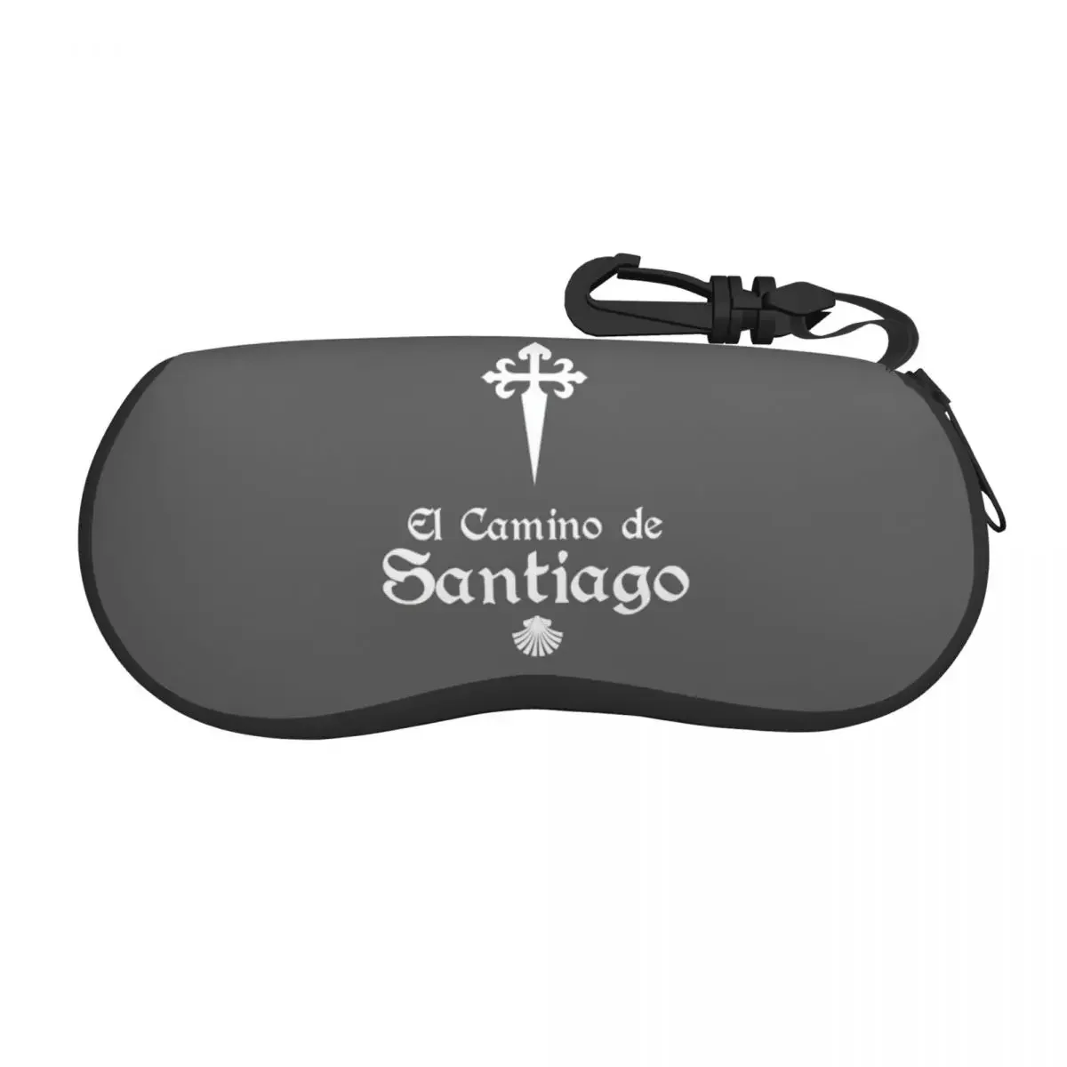 Custom Camino De Santiago De Compostela Shell Saint Eyeglass Glasses Case Men Women Soft Sunglasses Protective Bag