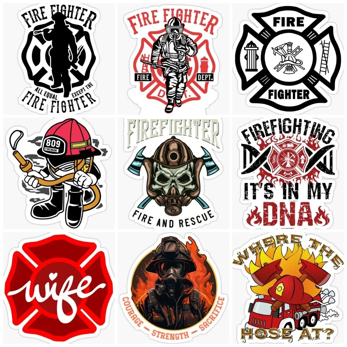 

EMT Firefighter Skull Sign Creative Sticker Vinyl Truck Car Window Wall Moto Bicycle Glass Helmet Racing Camper Off-road Decal