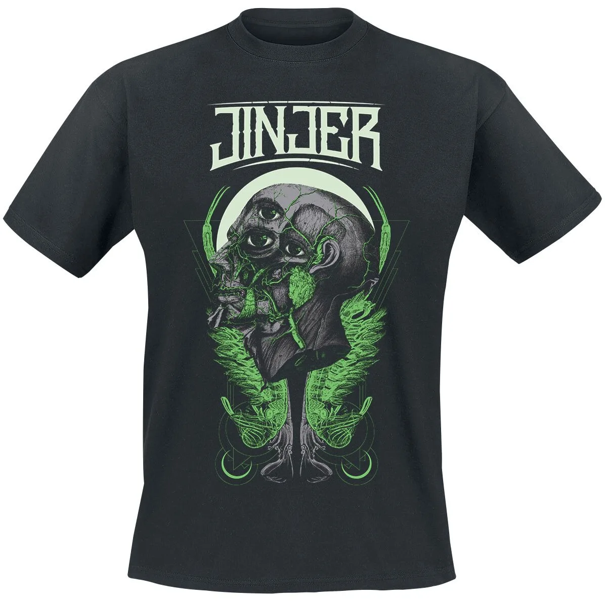Jinjer Floral Skull Tee, Progressive Metalcore T-Shirt mit braunem Vintage-Print und Gothic-Kunst, Jinjer Fan Merch – Detail 6
