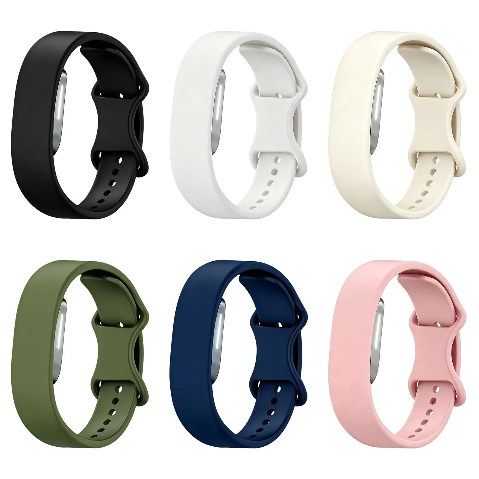 Flexible Silicone Replacement Strap for Hume Band 2.0 Breathable Sport Wristband Multi-Hole Adjustable Sweat-Resistant