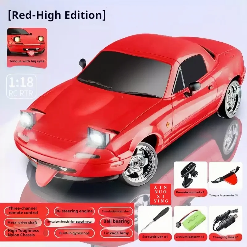 Rc cars with Remote Control,New1:18 MX5 Drift Car Professional RC Remote Control Car Electric Toy Racing Children's Gift,Red