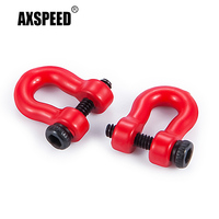 AXSPEED 2Pcs Metal Bumper Trailer Hooks Rescue Tow Shackles for TRX-4M Bronco Defender 1/18 RC Crawler Car Model Parts