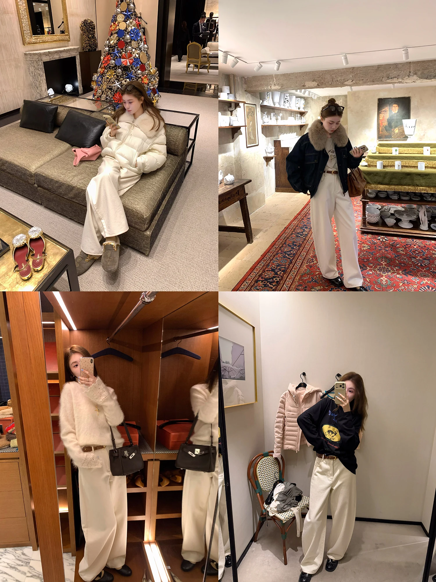 

Официальные классические джинсы Realzz: белые, в стиле Old Money, с изогнутым кроем, прямые, повседневные, с высокой талией, на молнии