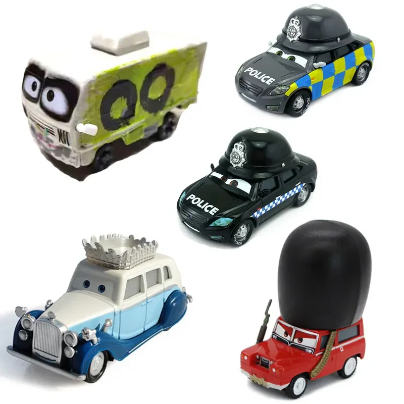 1:55 Disney Pixar Cars Lightning McQueen Sgt highgear police Arvy The Queen Alloy Car Model Toys Gift