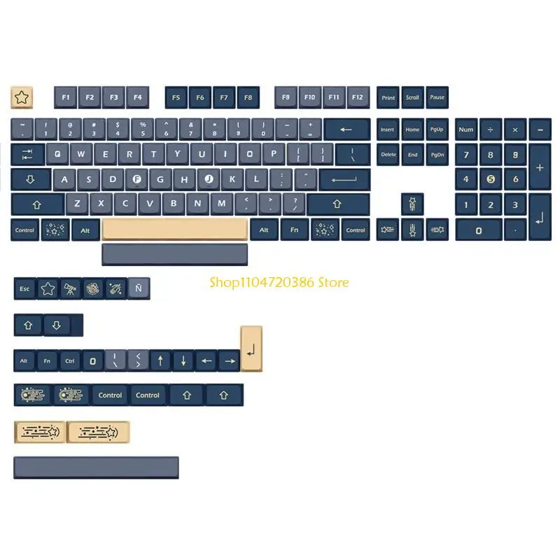 K0EA for Key Caps 133-Key Dye Sublimation PBT Keycaps Stargaze XDA Profile for MX Swi